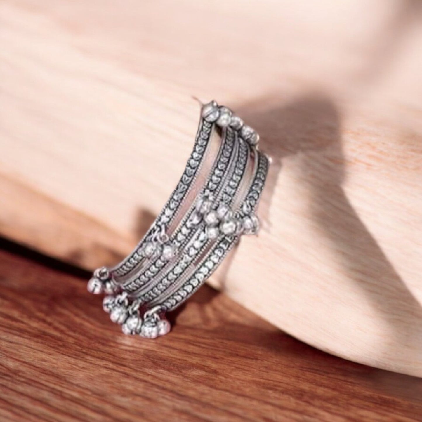 92009-KDO Bangle With Oxidised Plating (set of 4)-Size 2.6