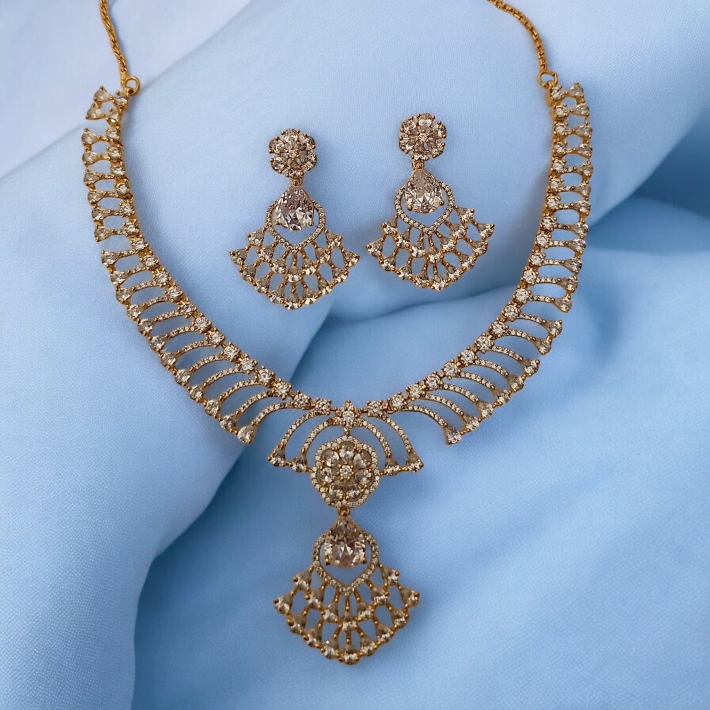 910509-NS Cz Delicate Necklace