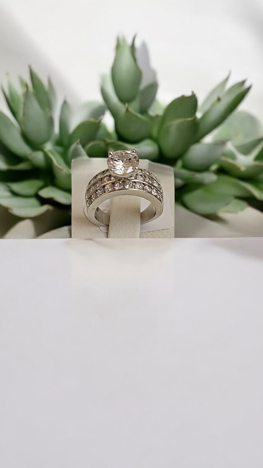 92309-RN Cz Adjustable Ring Silver