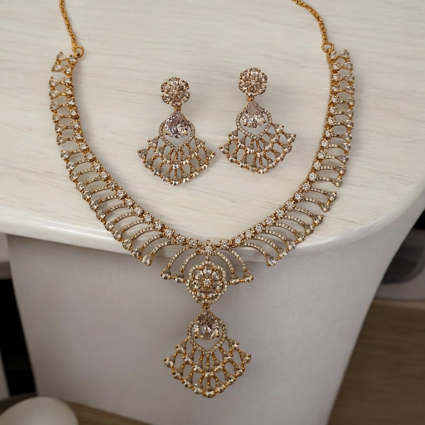 910509-NS Cz Delicate Necklace