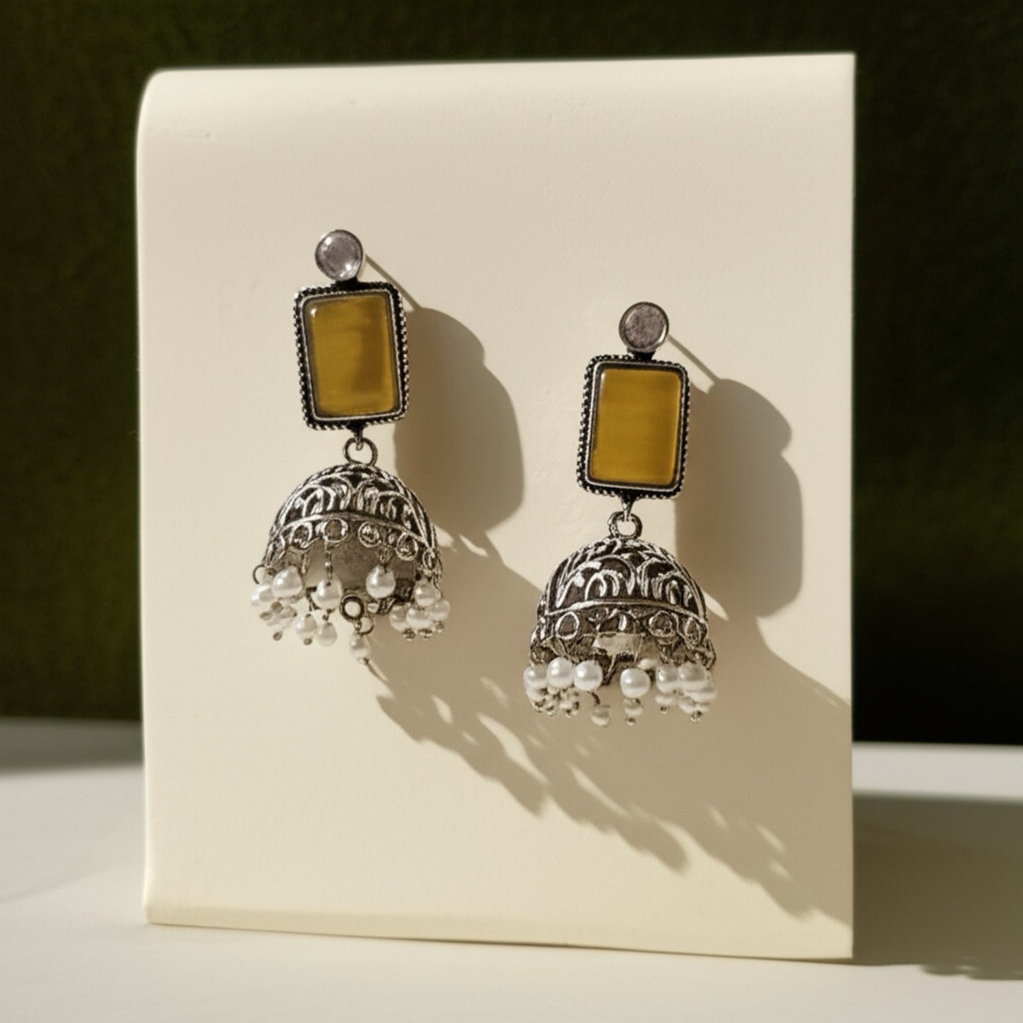 805828 Pretty Precious Fashion Oxidised Silver Stylish Party Wear Earrings for Women and Girls