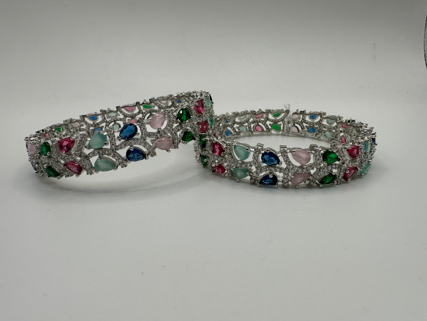 1024 Cz Classic Bangles-Size 2.6- Multi