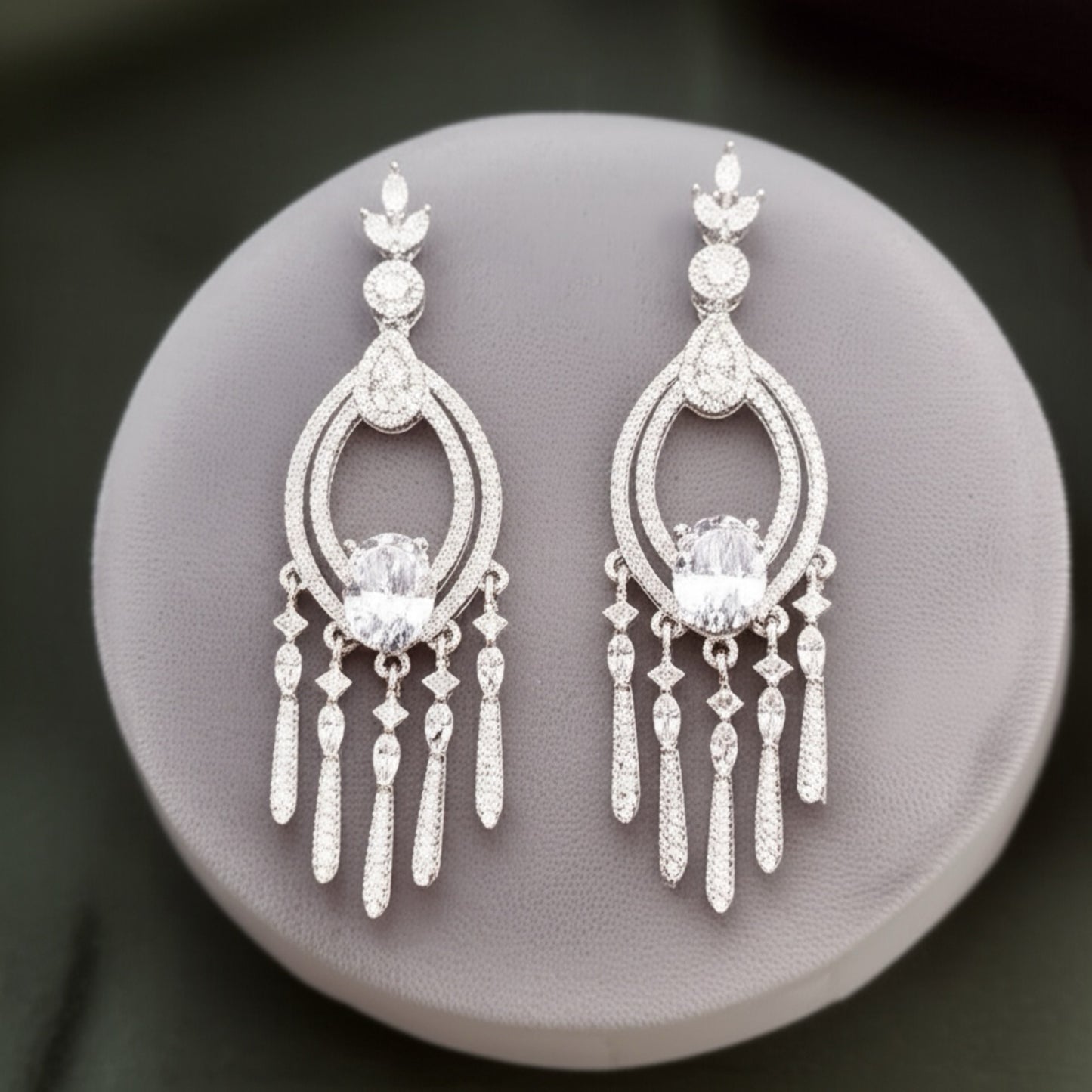433478 Earring With Rhodium Plating-Silver