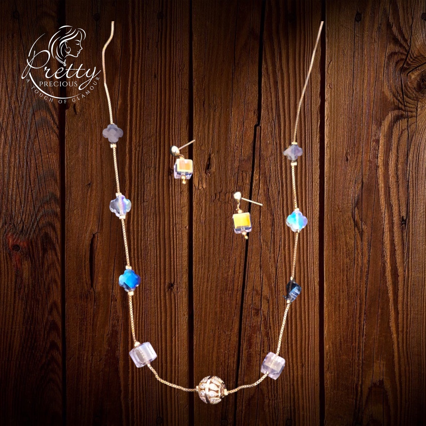 430900 Cz Classic Mala Necklace With 2 Tone Plating-Multi