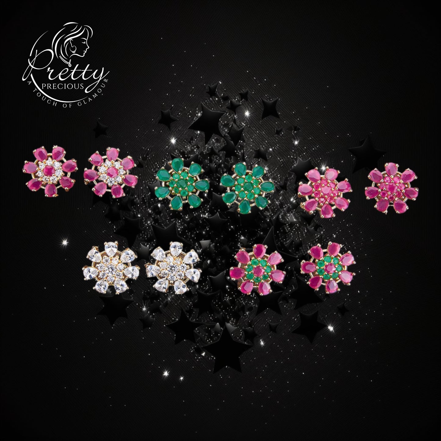 426945 Cz Delicate Tops With Gold Plating