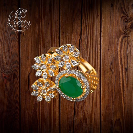 430957-Finger Ring-AD-Green