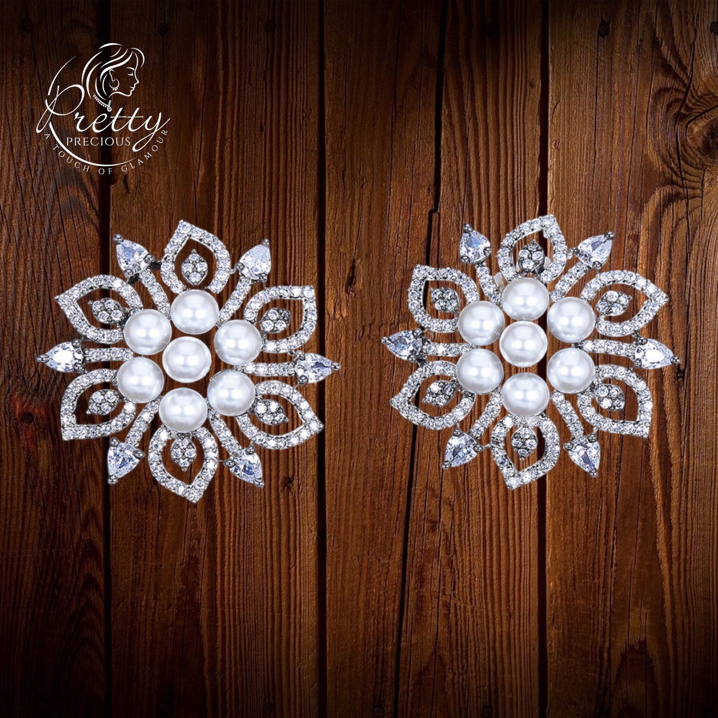 425019 Cubic Zirconia Moti Tops With Black Plating