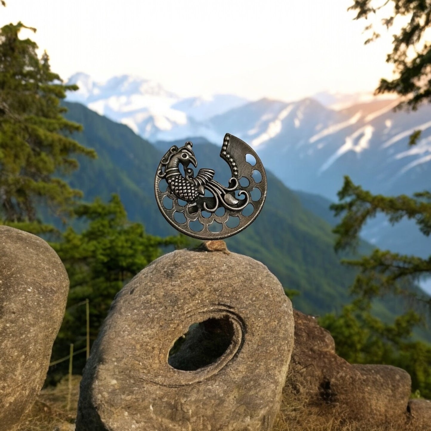 808408 Ring With Oxidised Plating