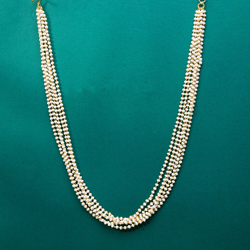 434380 Cz 5 Line Mala Necklace With Gold Plating