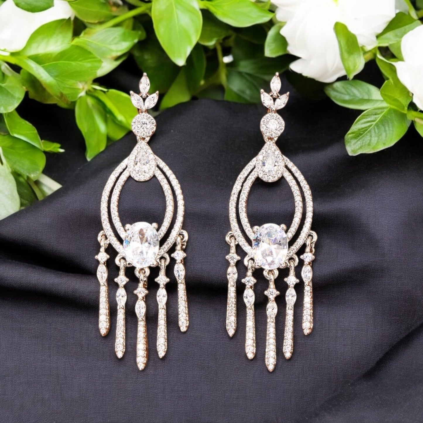 433478 Earring With Rhodium Plating-Silver