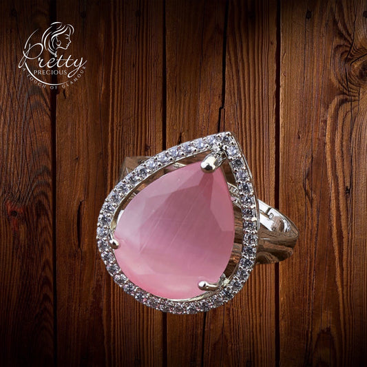 426016 Cubic Zirconia Delicate Ring With Rhodium Plating