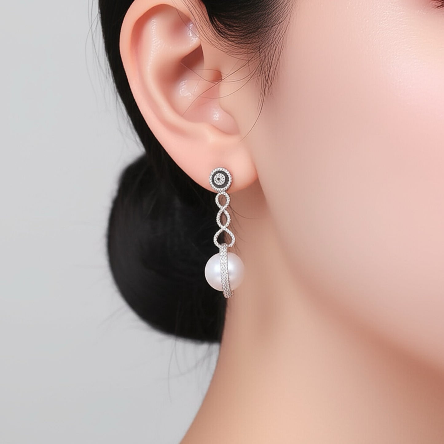 435180 Earring With Rhodium Plating-Silver