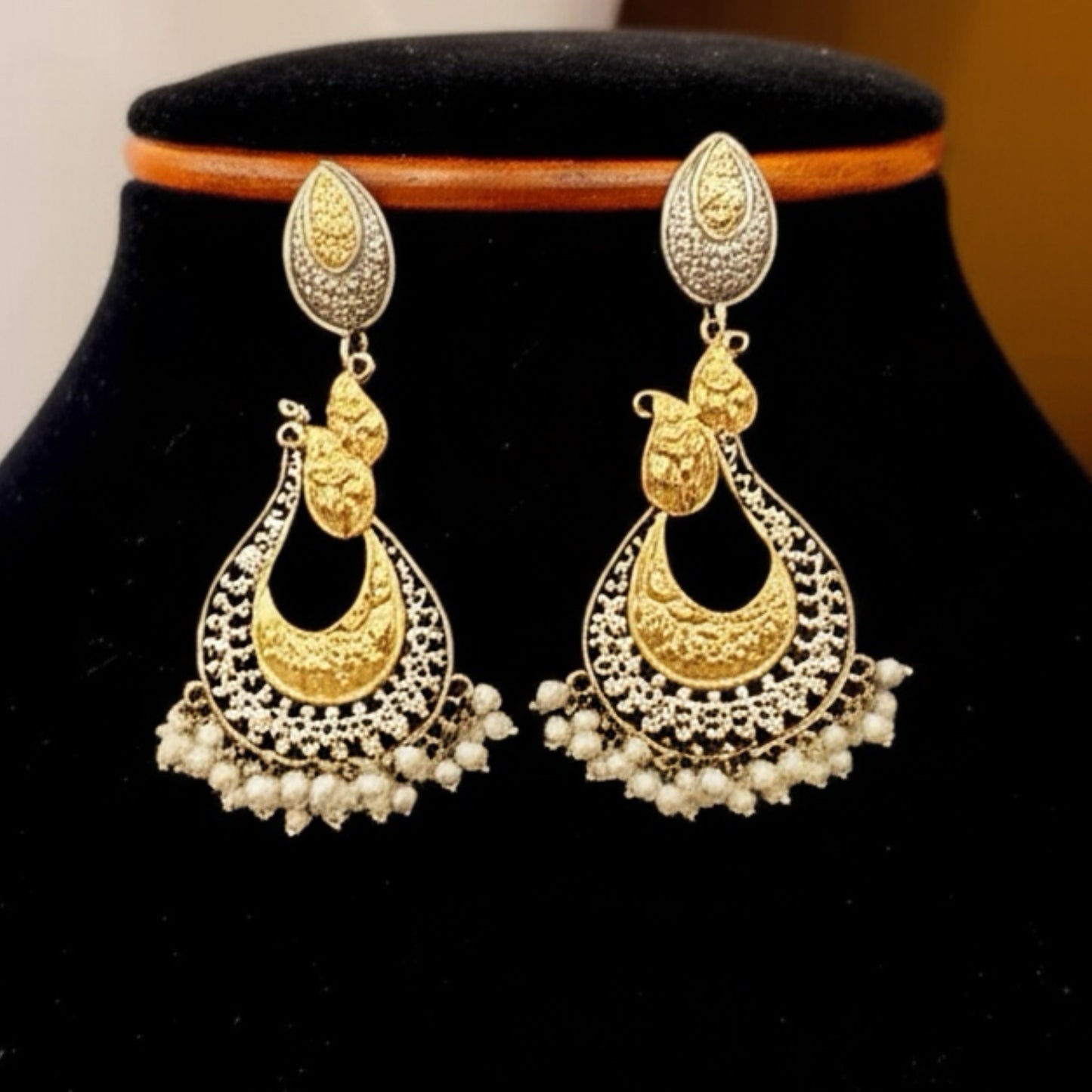 808675 Pretty Precious Fashion Oxidised Silver Stylish Party Wear Earrings for Women and Girls