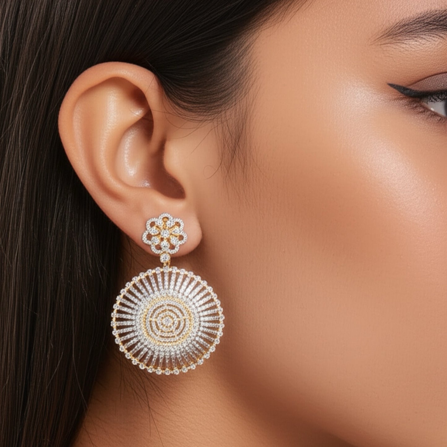 422509 American Diamond Classic Earring