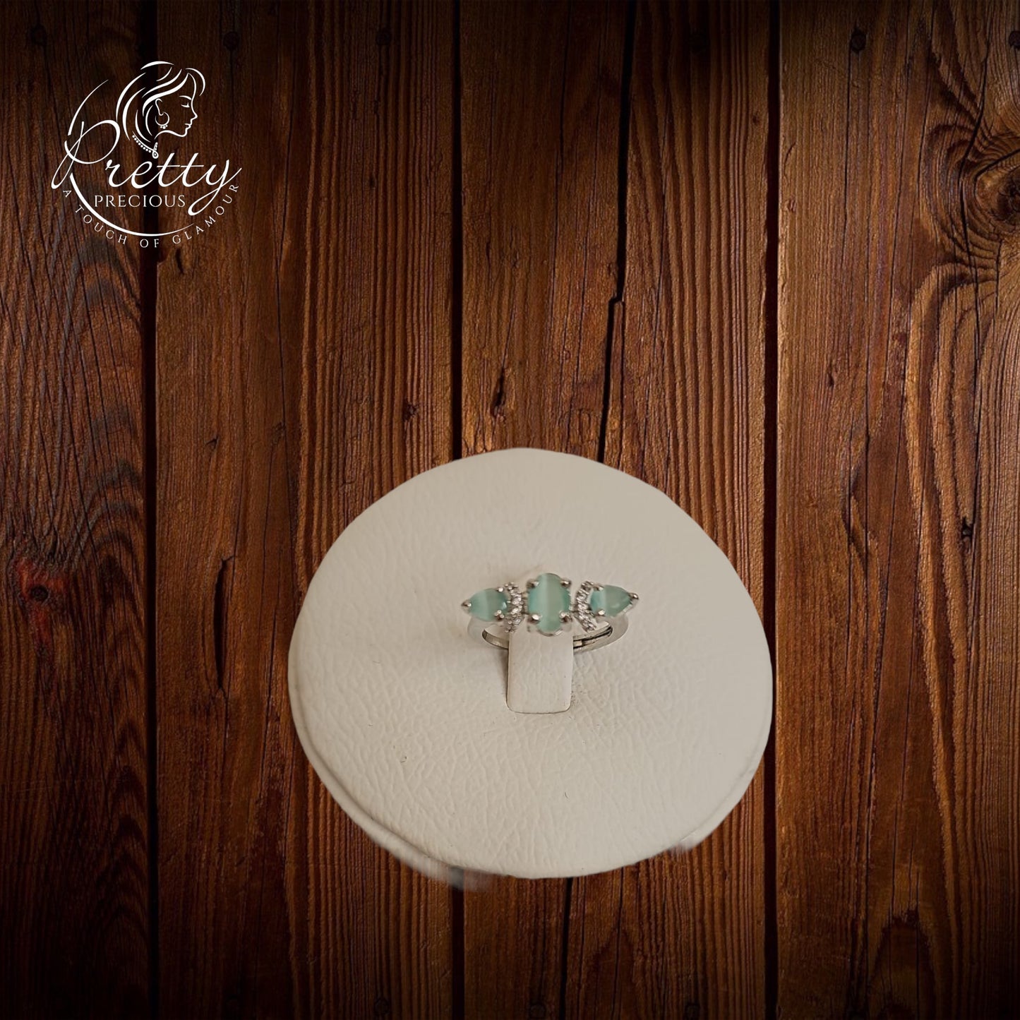 436800 Cz Adjustable Ring Mint