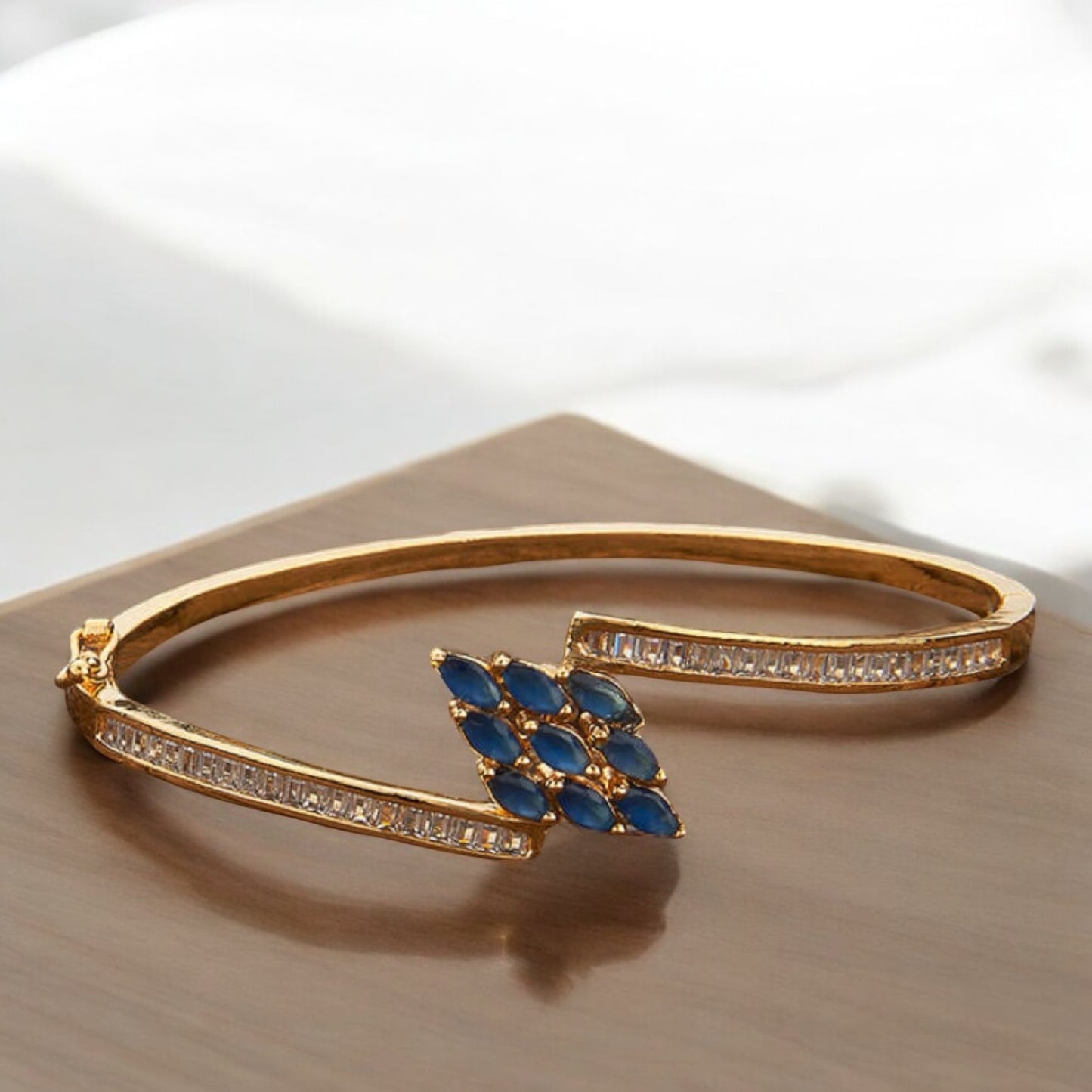 427205 Cubic Zirconia Classic Kada With Gold Plating