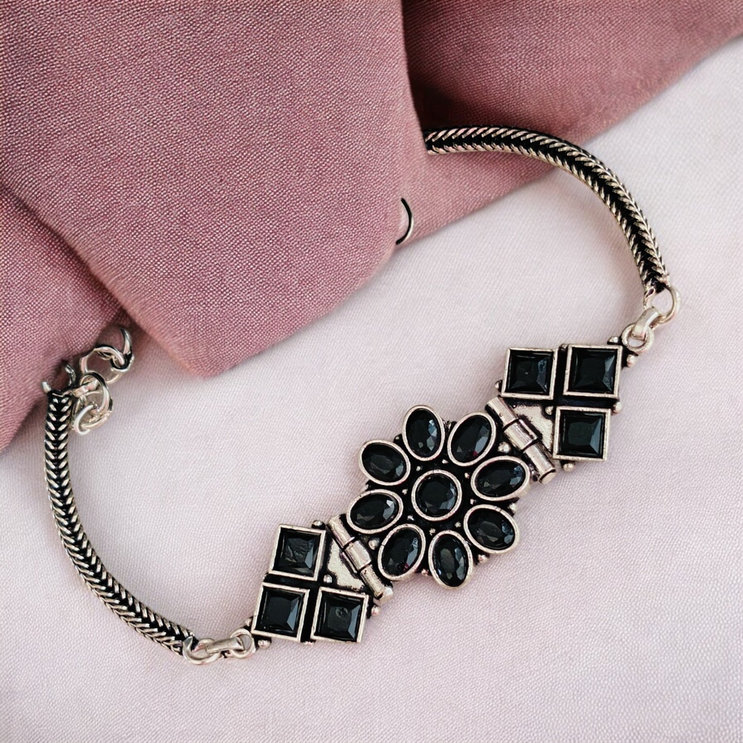 92509-NSO Classic Bracelet With Oxidised Plating-Black