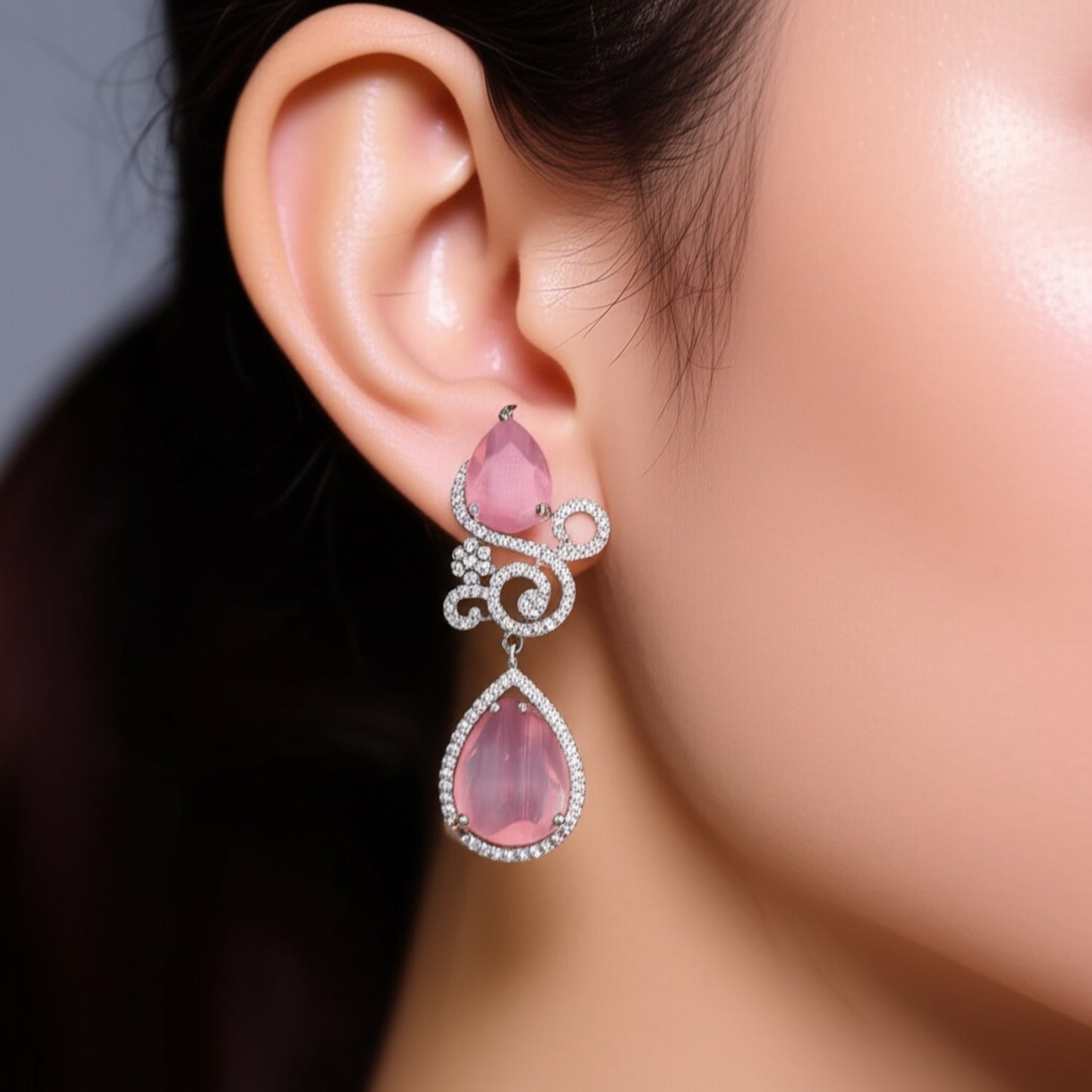 422643-P Earring With Gold/Rhodium Plating