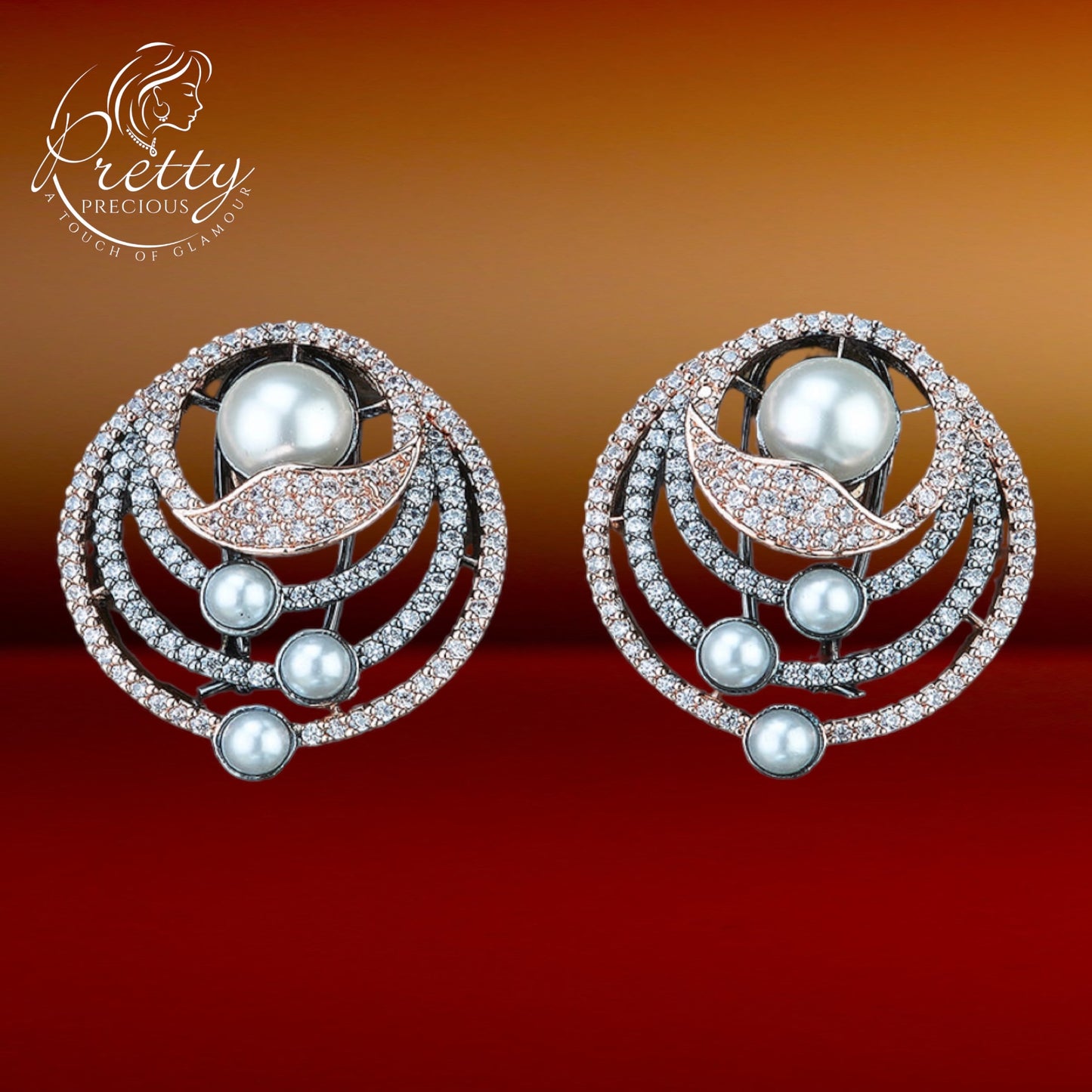 420865 Cz Tops With Black Rose Plating