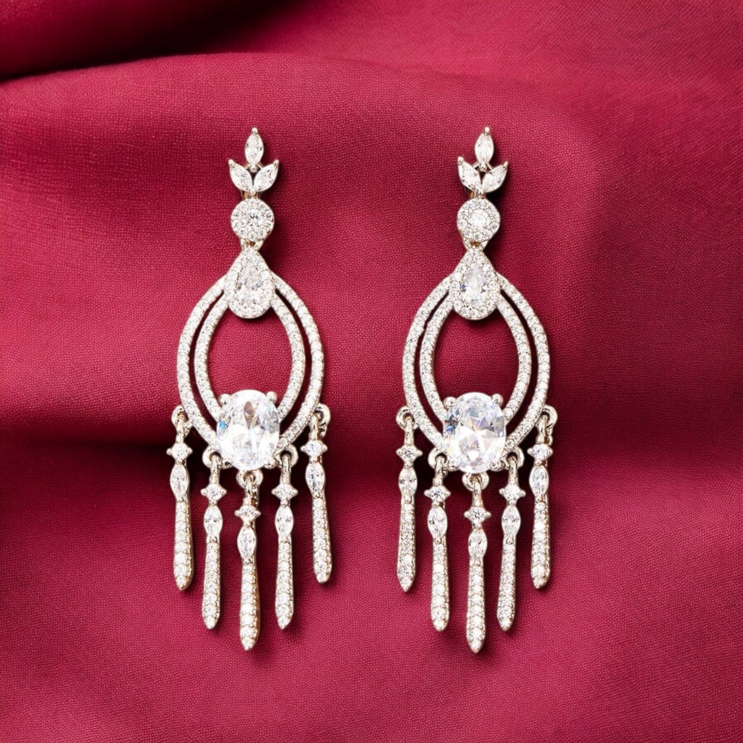 433478 Earring With Rhodium Plating-Silver