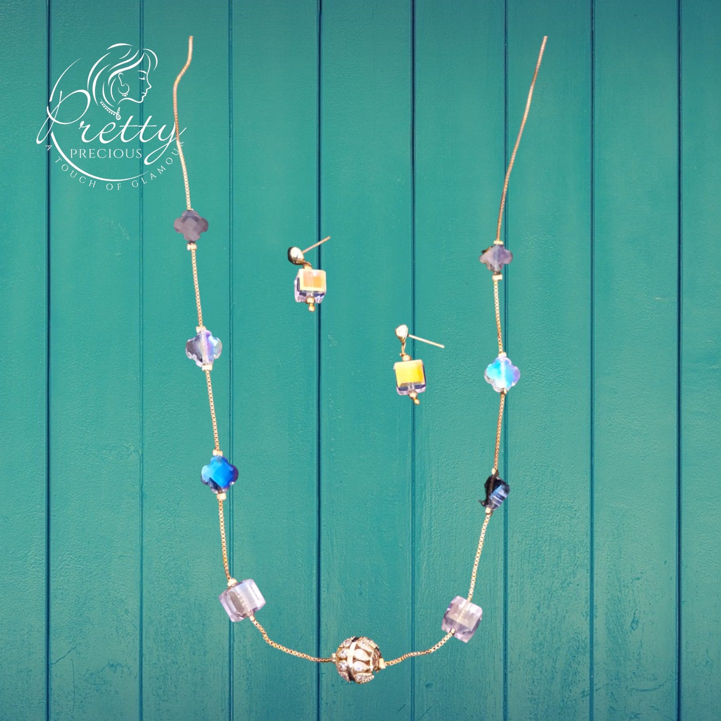 430900 Cz Classic Mala Necklace With 2 Tone Plating-Multi