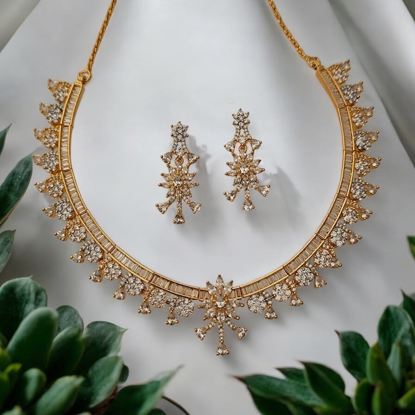 911809-NS Cz Delicate Necklace