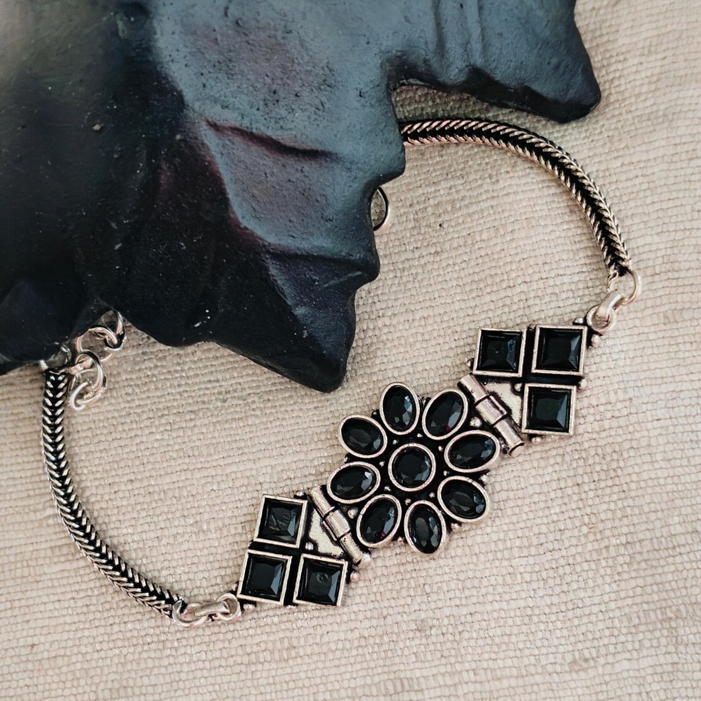 92509-NSO Classic Bracelet With Oxidised Plating-Black