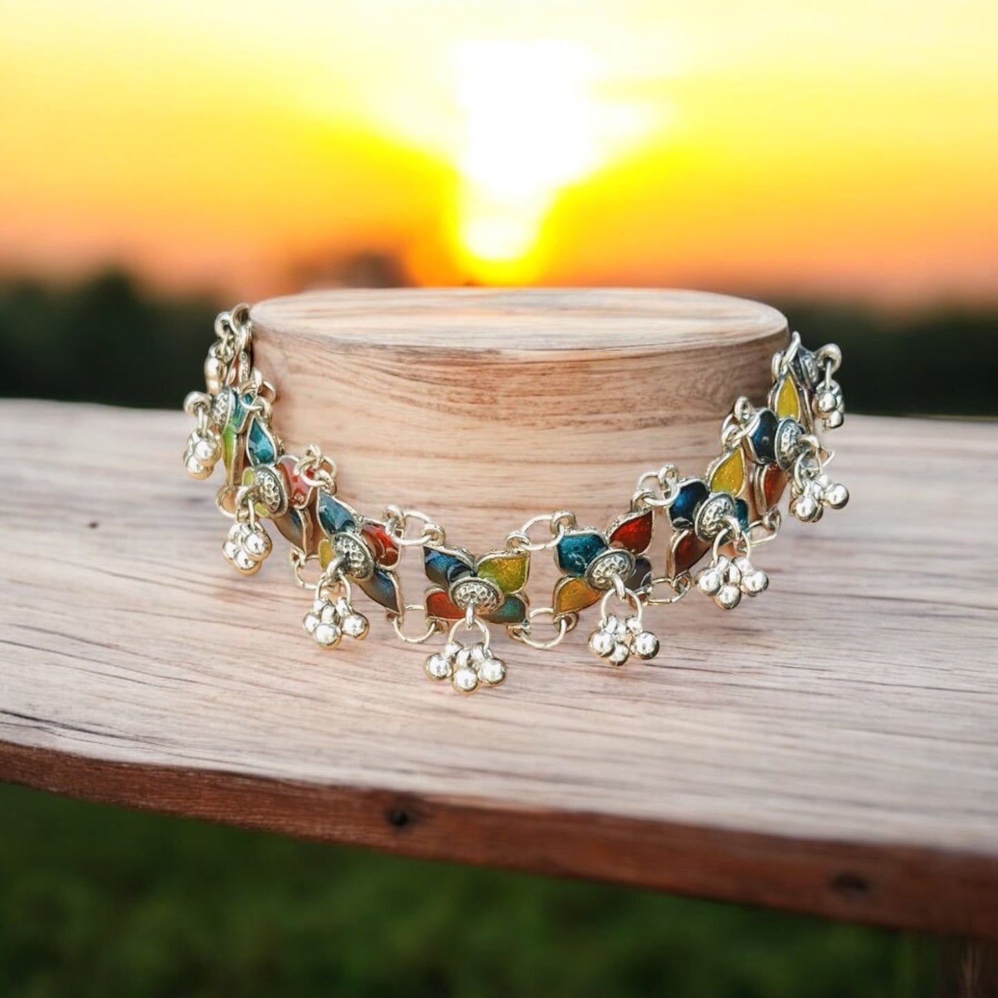 92999-NSO Classic Necklace With Oxidised Plating-Multi