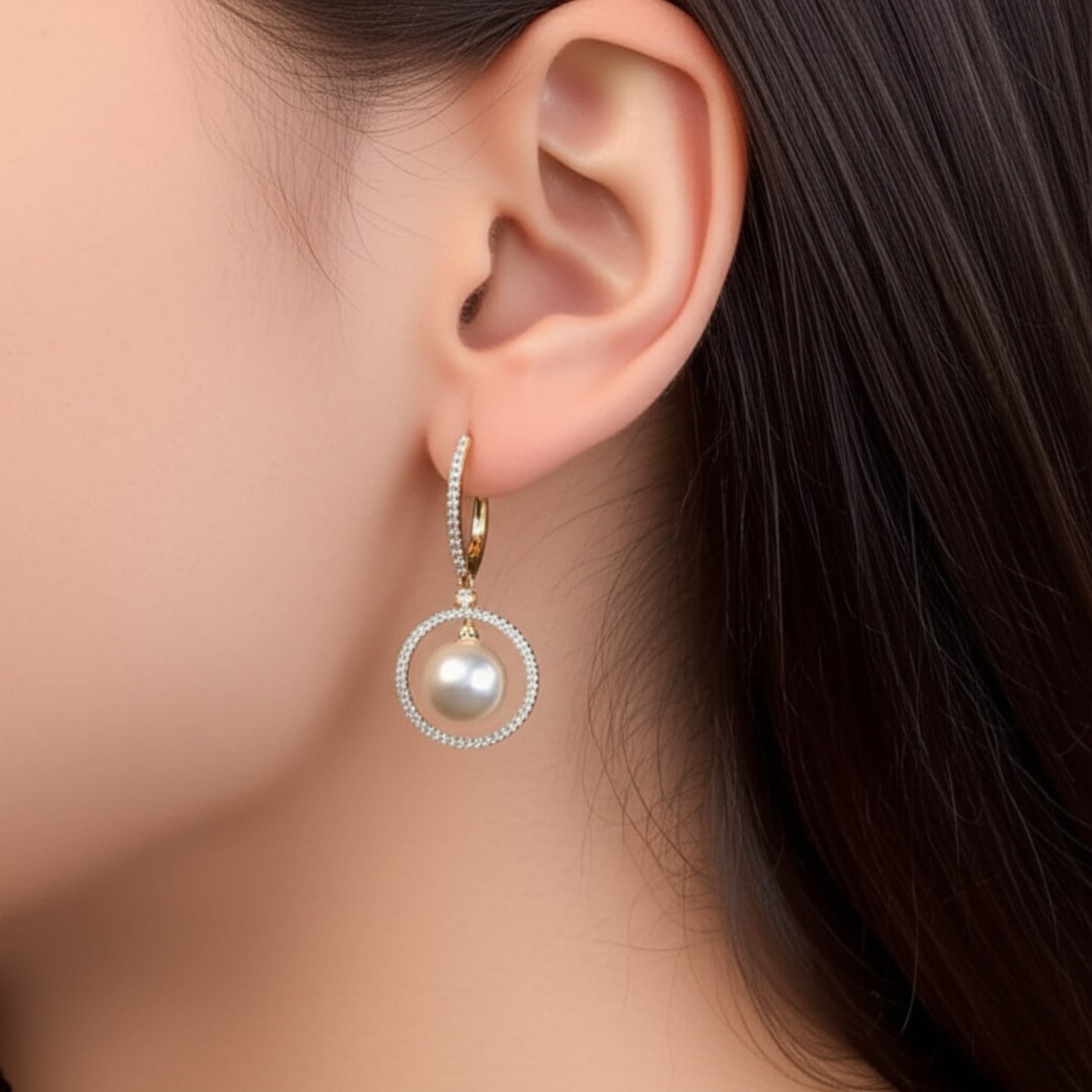 432310 American Diamond Classic Bali With 2 Tone Rhodium Plating