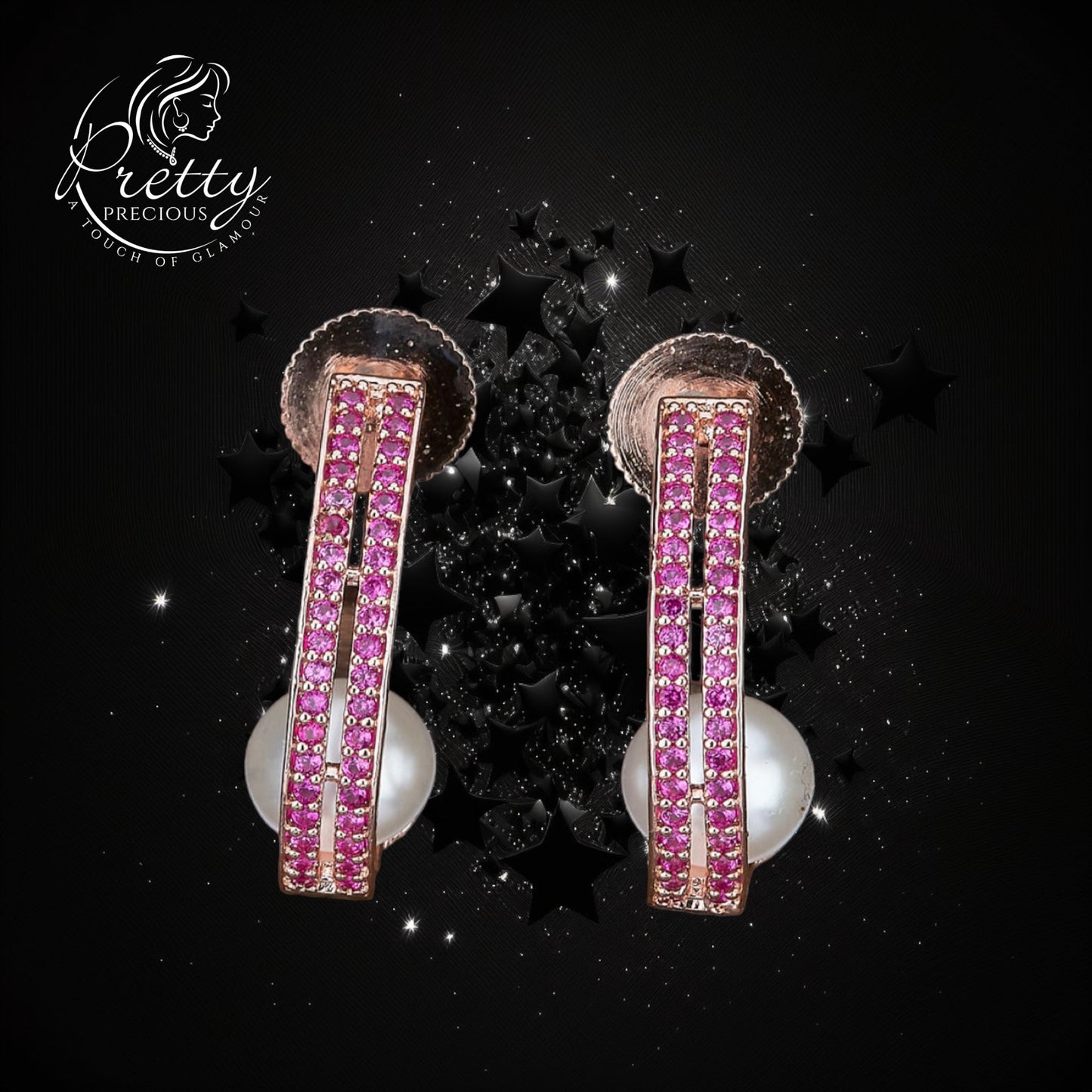 417234 Cz Balis With Rose Gold Plating
