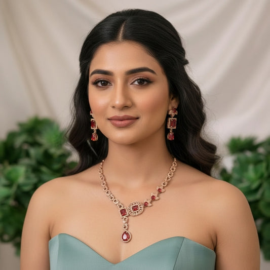 95509-NS Cz Delicate Necklace