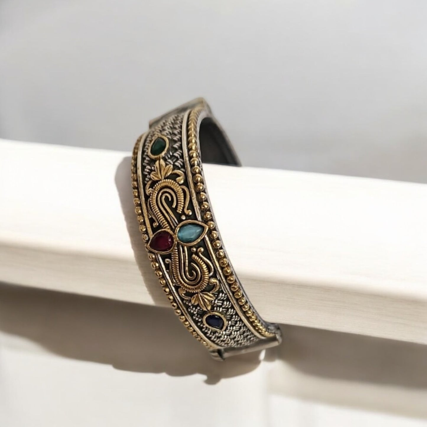 94339-KDO Classic Kada With Oxidized Plating- Design 1