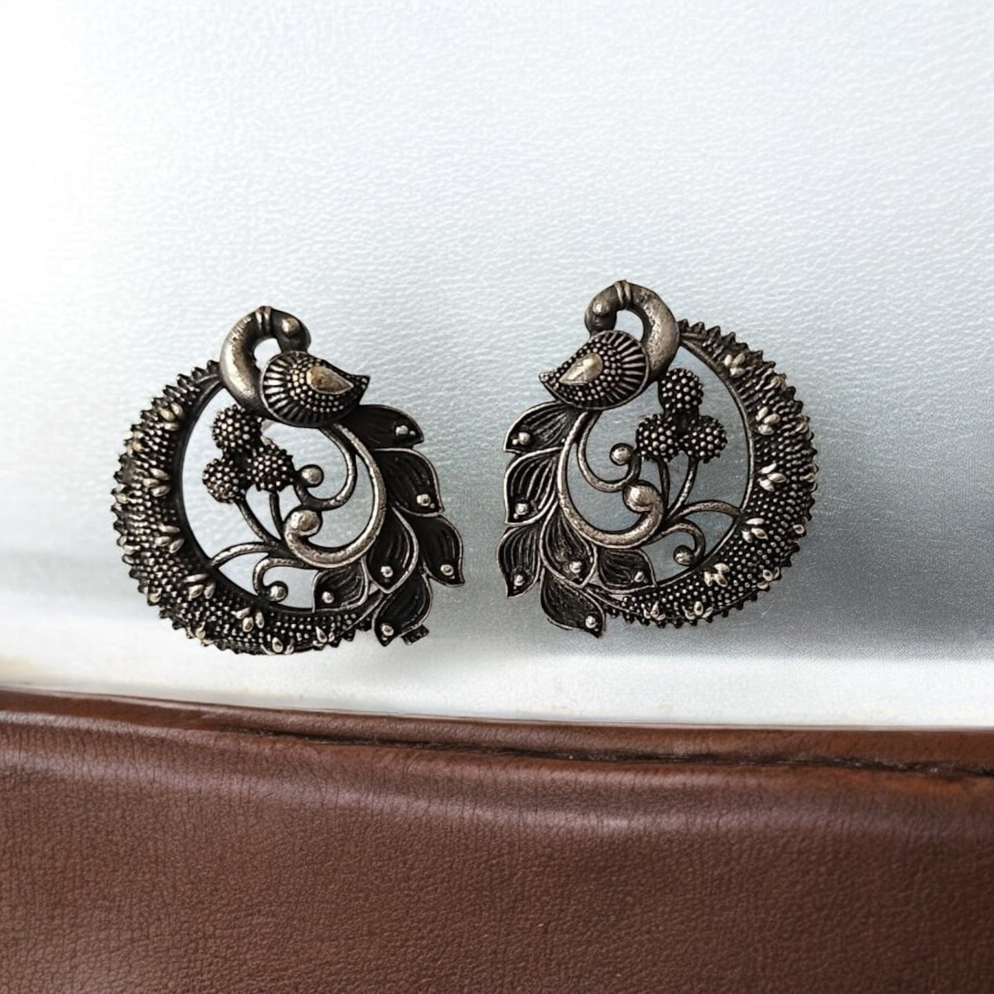 924371 Pretty Precious Fashion Oxidised Silver Stylish Party Wear Earrings for Women and Girls