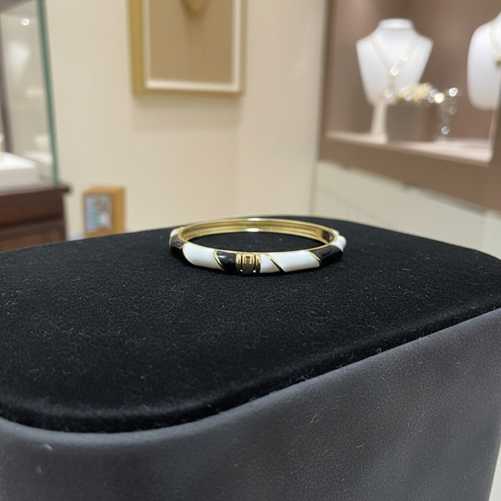 1437-Pretty Precious Enamel Bracelet for Women & Girls | Multicolor Designer Enamel Bangle | Anti-Tarnish, Lightweight & Stylish Daily Wear Jewellery