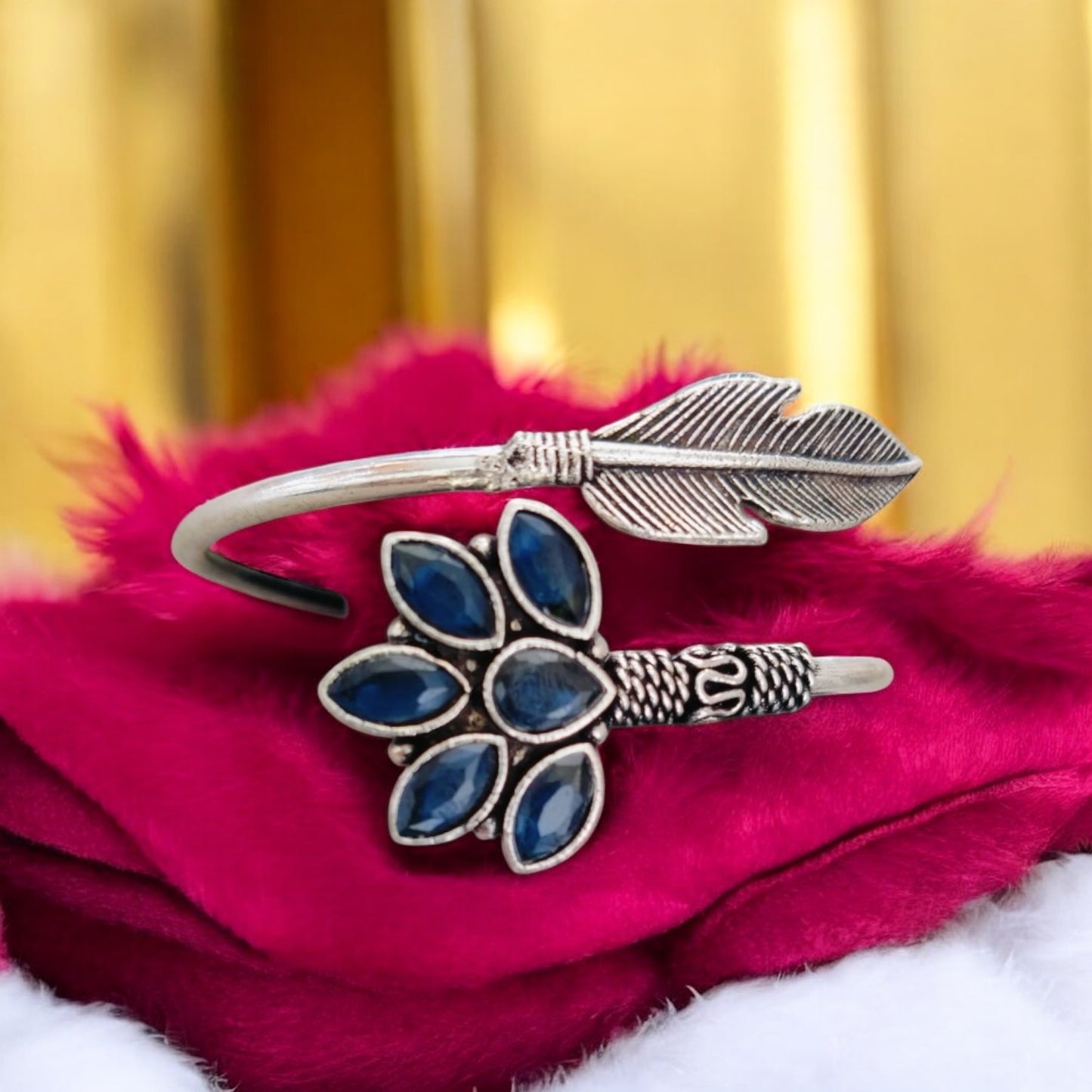 91359 BRO Classic Kada With Oxidised Plating-Blue