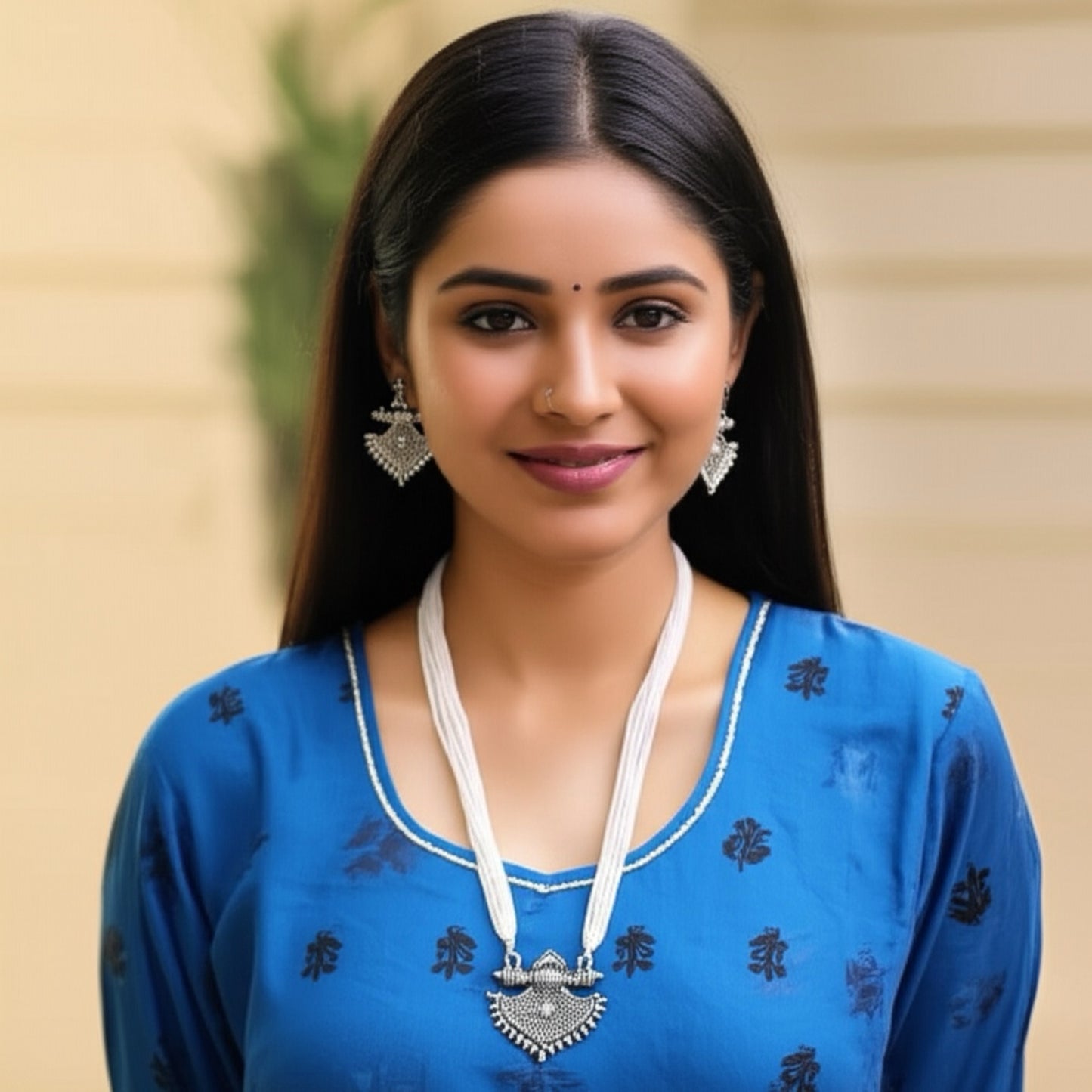 800918 Classic Necklace With Oxidised Plating-White