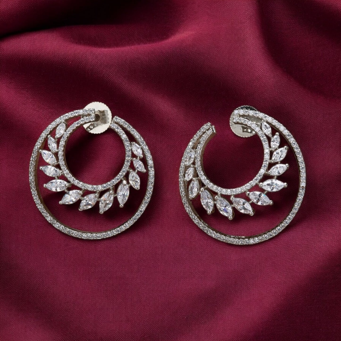 432406 Earring With Rhodium Plating-White