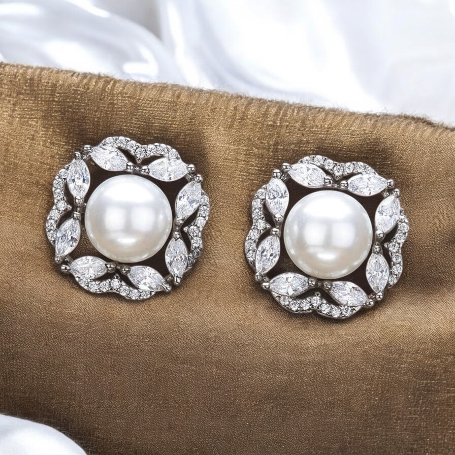 431739 Cz Moti Tops With Black 2 Tone Rhodium Plating