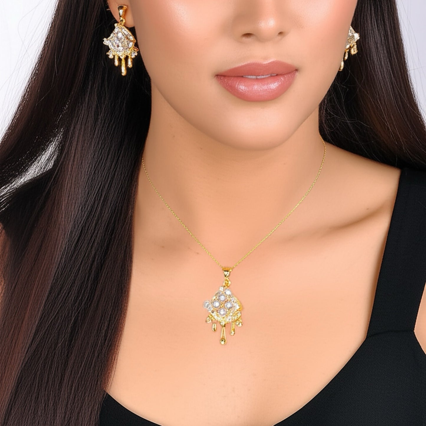 PS-290 Western Pendant Set Gold Plated