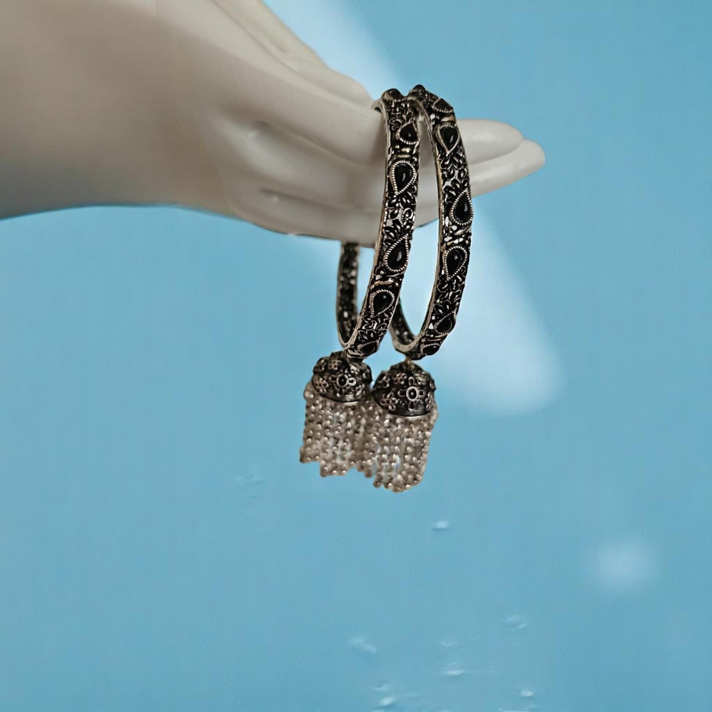 OXB195 Classic Bangles With Oxidised Plating-Size 2.4