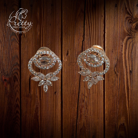 427249 Cubic Zirconia Delicate Tops With Rhodium Plating