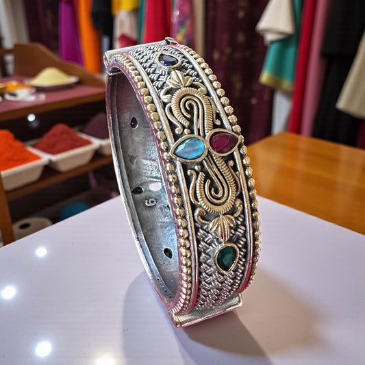 94339-KDO Classic Kada With Oxidized Plating- Design 1