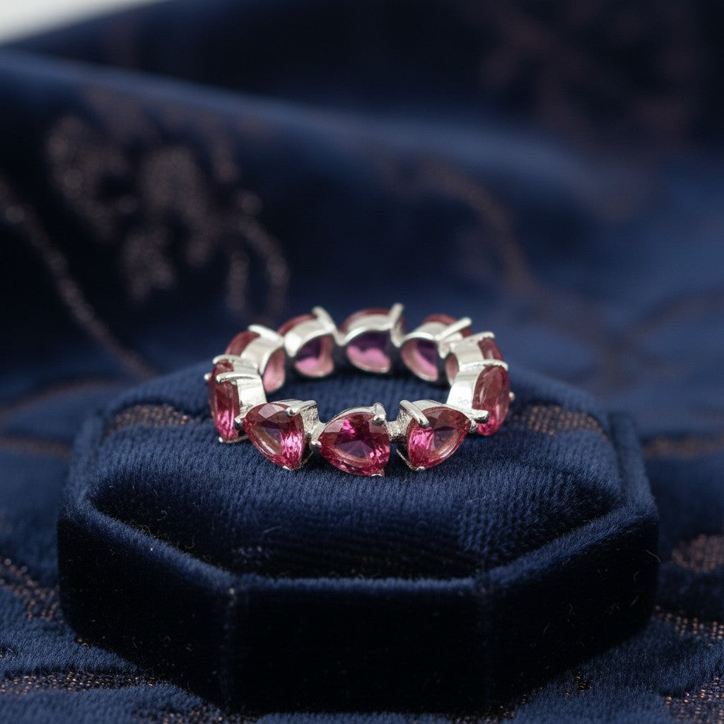 92109-RN Cz Adjustable Ring Ruby