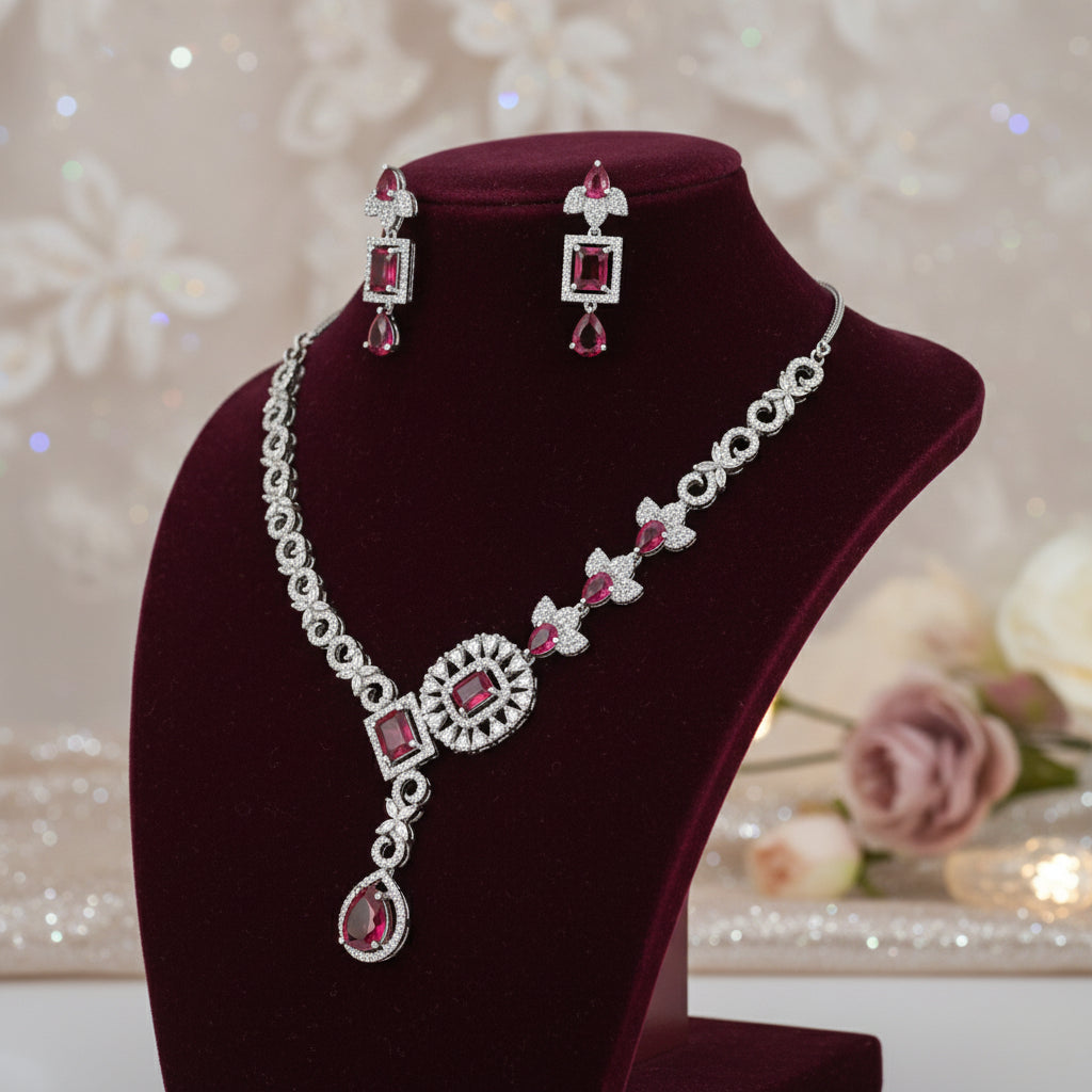 95509-NS Cz Delicate Necklace