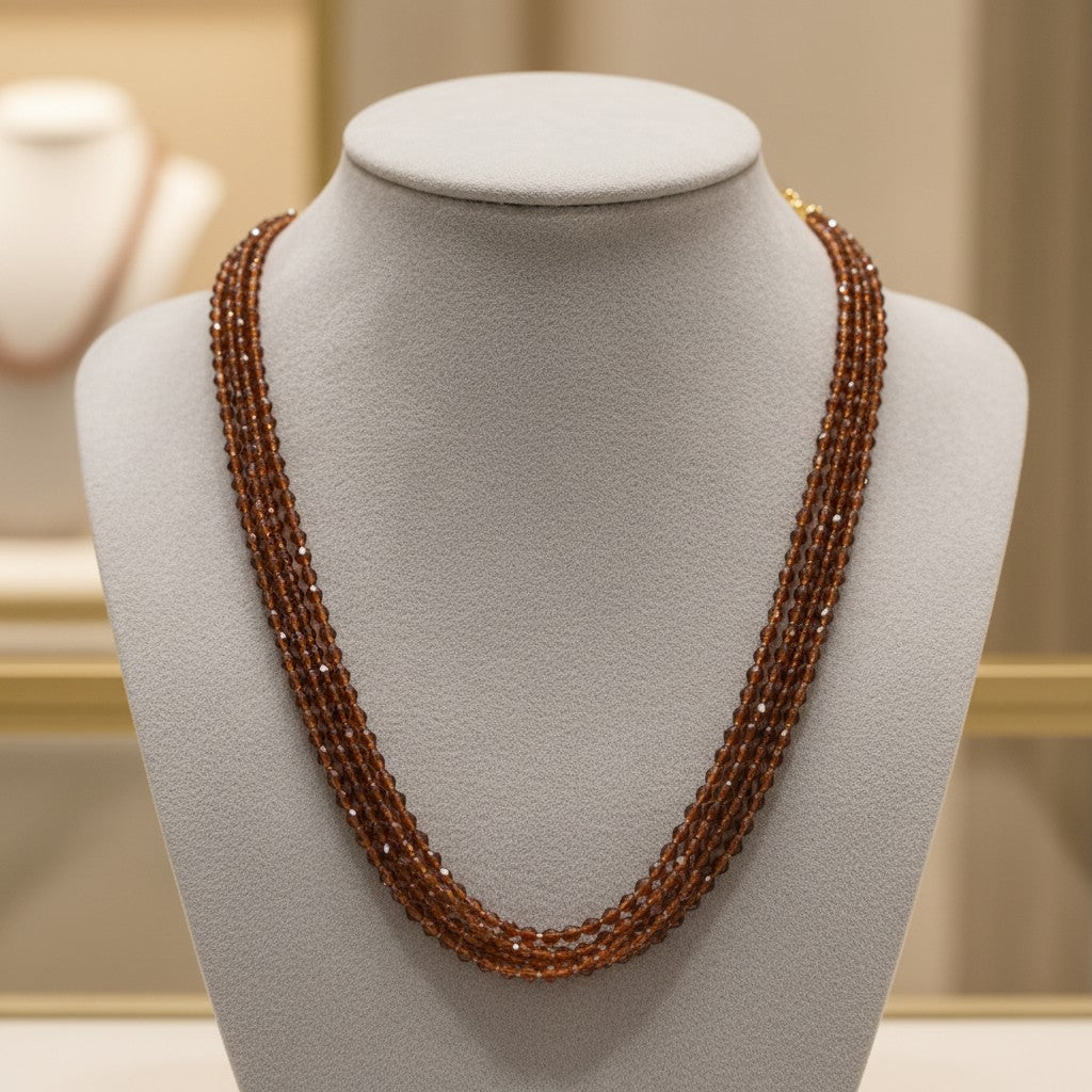 428638 Cz 3 Line Necklace With Gold Plating