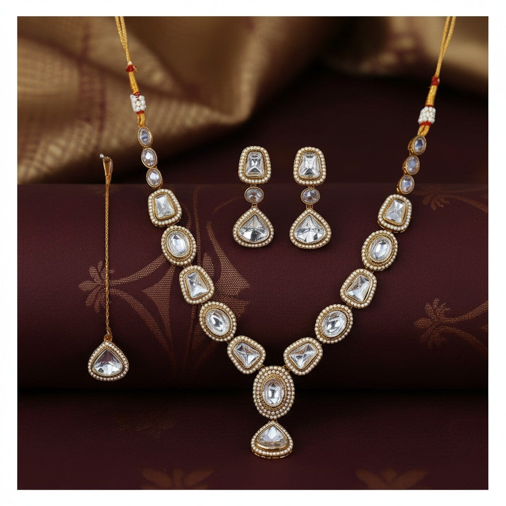 222814 Necklace Set-Indowestern