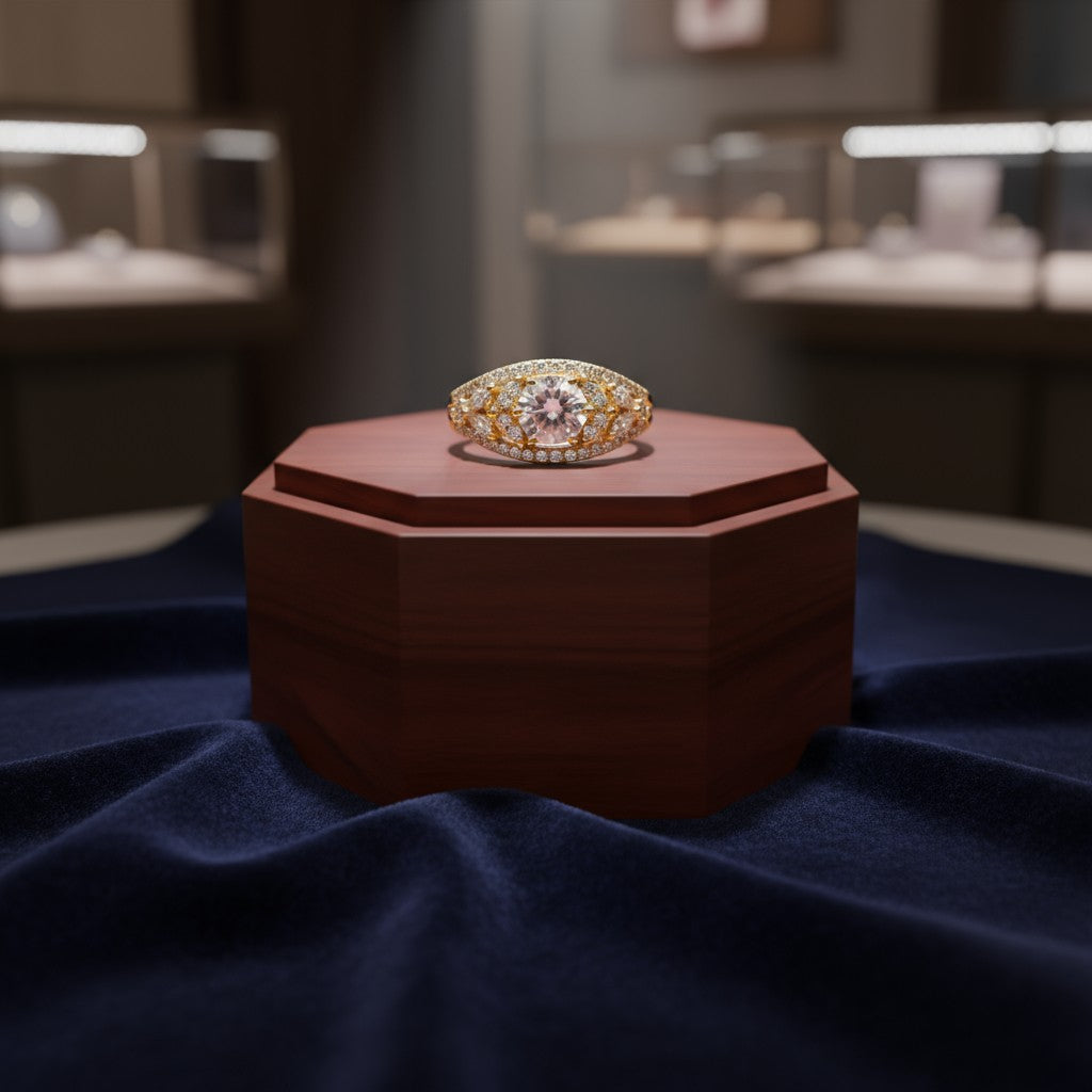 1033 CZ Finger Ring- White