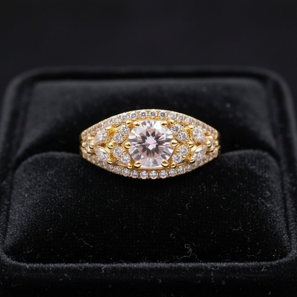 1033 CZ Finger Ring- White