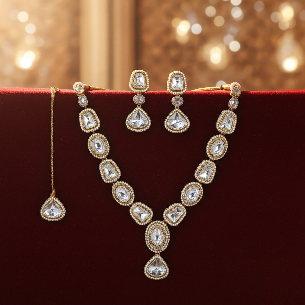 222814 Necklace Set-Indowestern