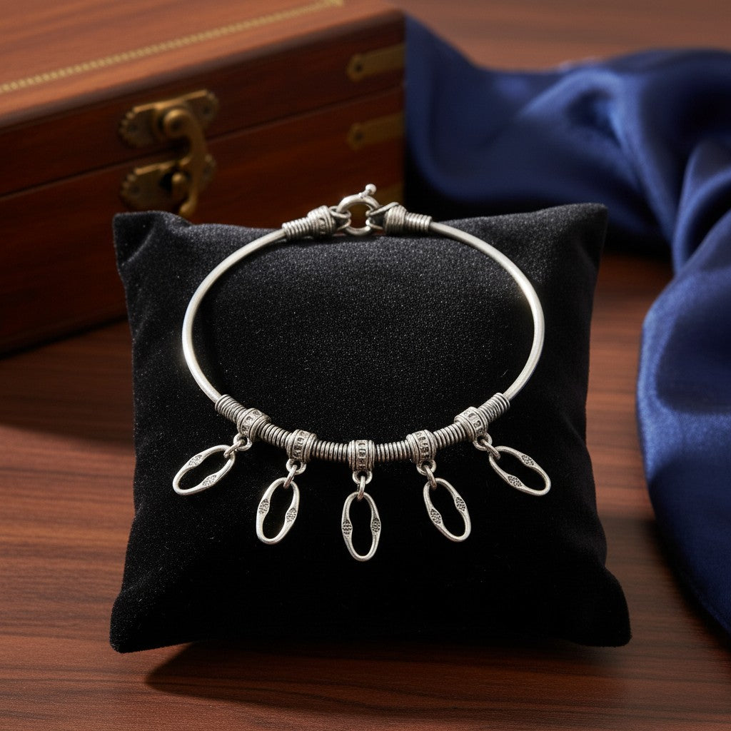 KADAO9459 Classic Kada With Oxidized Plating